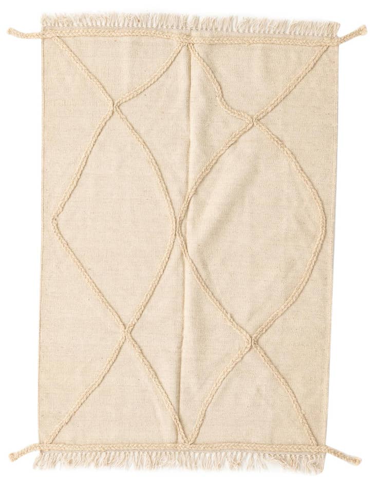 Detail image of 3' 7 x 5' Hand Knotted Moroccan Wool Rug
