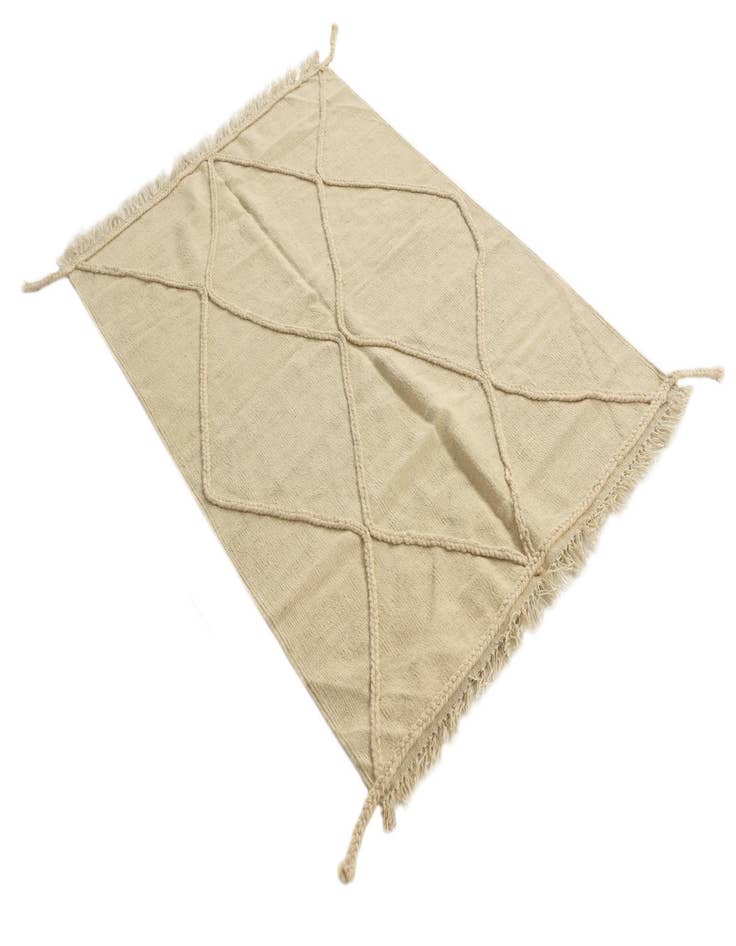 Detail image of 3' 4 x 5'  Hand Knotted Moroccan Wool Rug