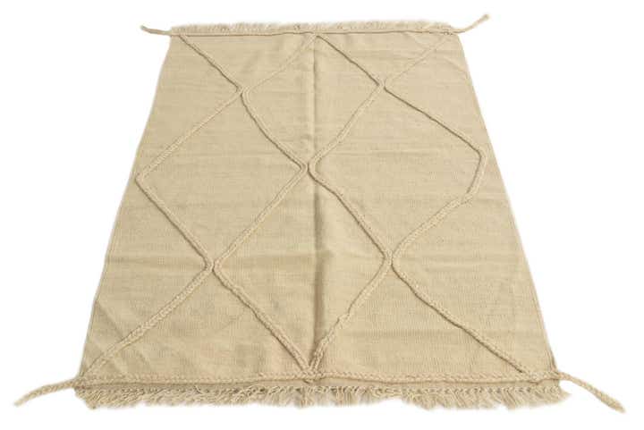 3' 4 x 5' Hand Knotted Moroccan Wool Rug