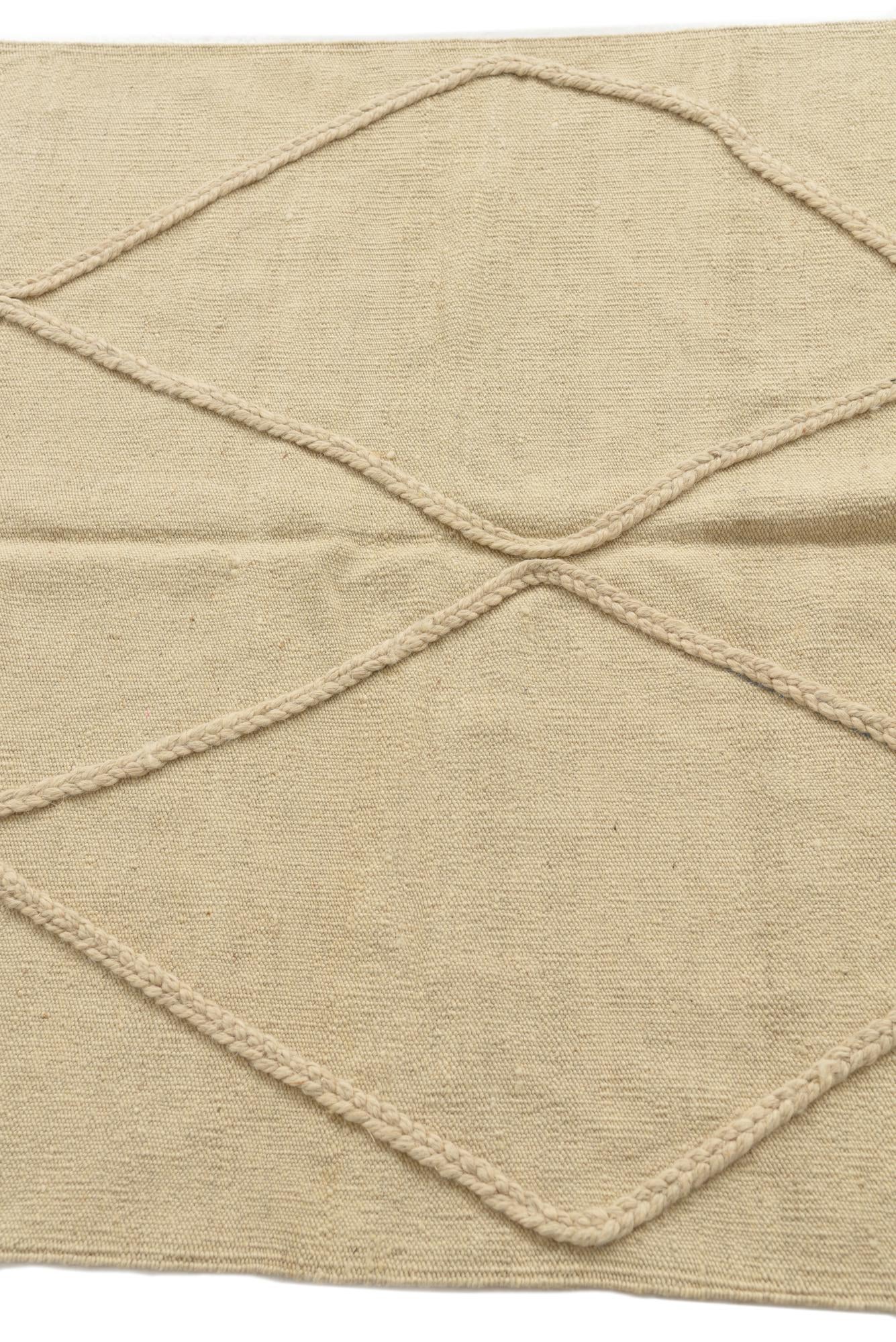 3' 4 x 5' Hand Knotted Moroccan Wool Rug