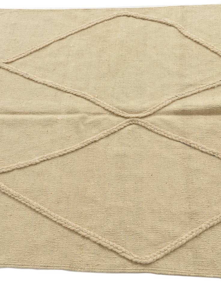 Detail image of 3' 4 x 5'  Hand Knotted Moroccan Wool Rug