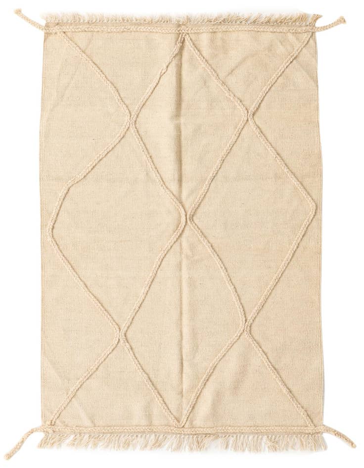 Detail image of 3' 4 x 5' Hand Knotted Moroccan Wool Rug