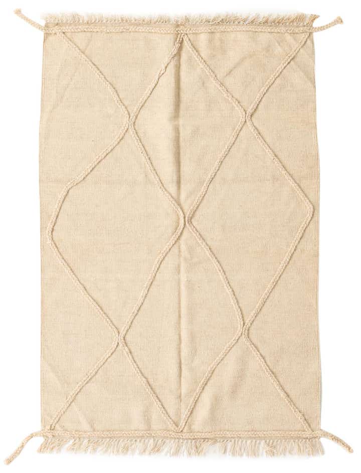 3' 4 x 5' Hand Knotted Moroccan Wool Rug