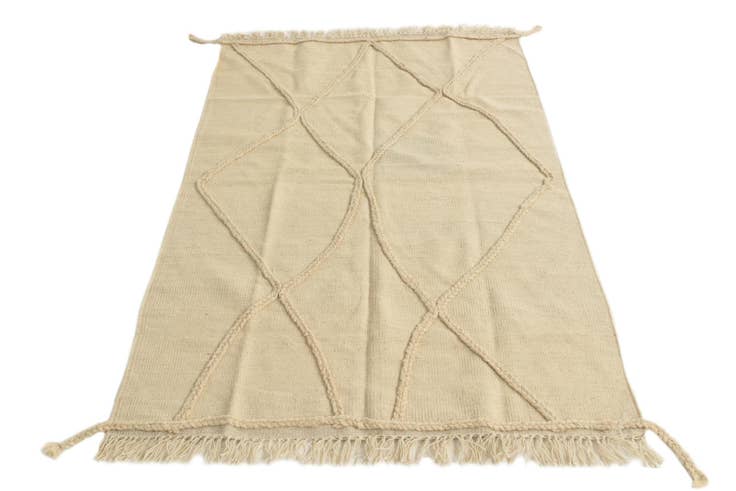 Detail image of 3' 4 x 5' 2 Hand Knotted Moroccan Wool Rug