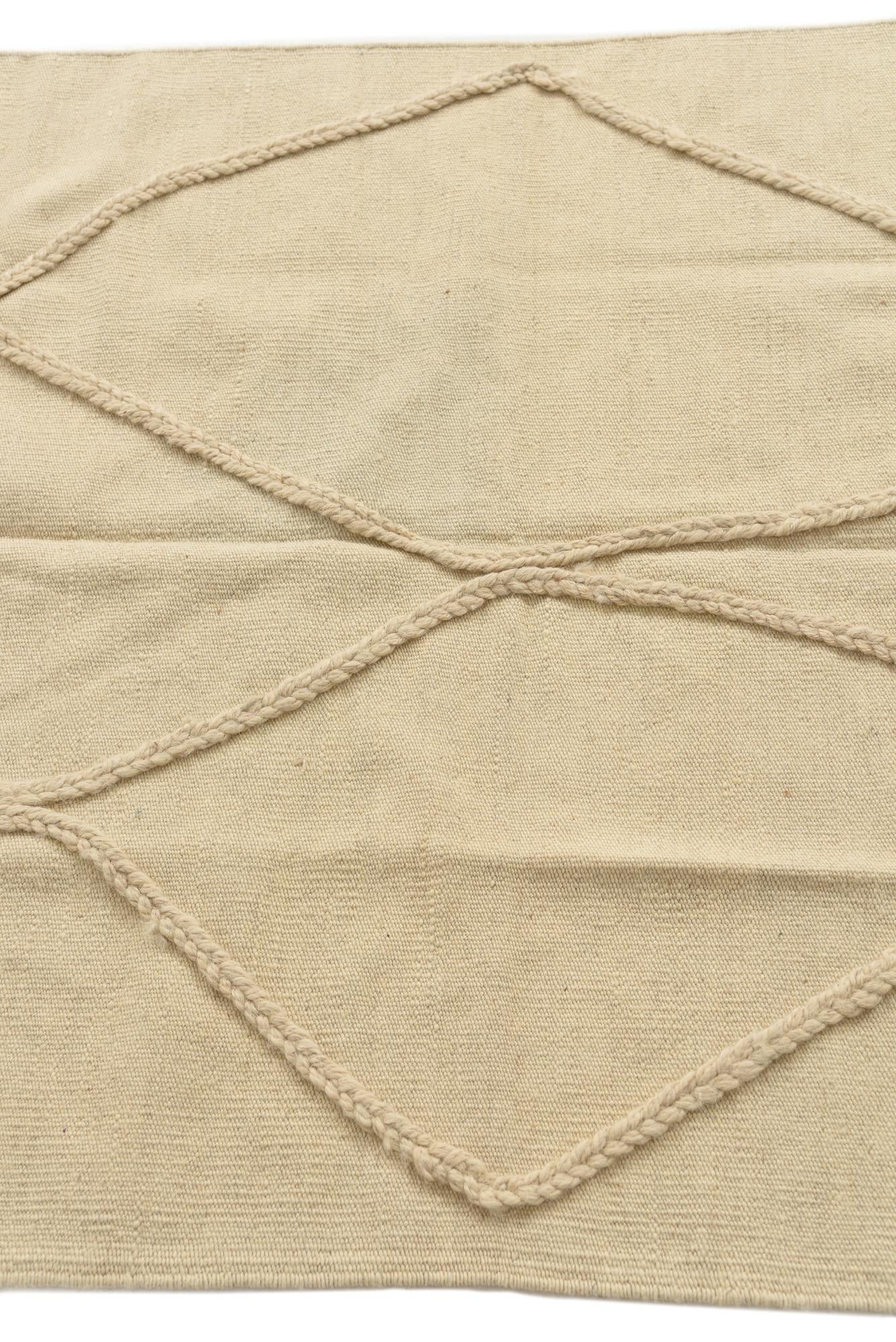 3' 4 x 5' 2 Hand Knotted Moroccan Wool Rug