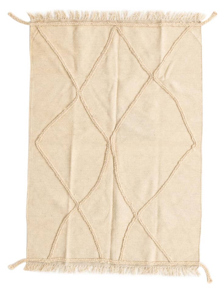 Detail image of 3' 4 x 5' 2 Hand Knotted Moroccan Wool Rug