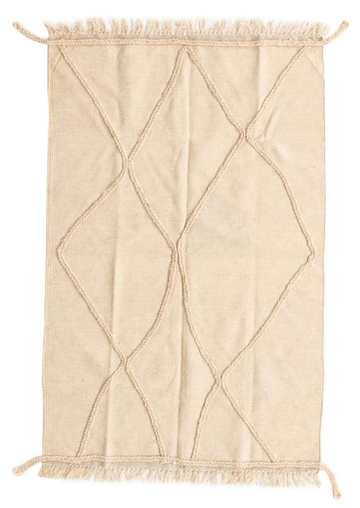3' 4 x 5' 2 Hand Knotted Moroccan Wool Rug