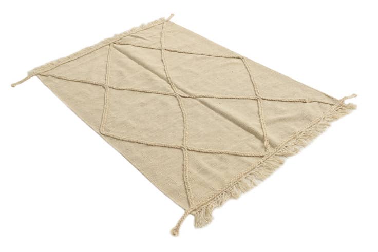 Detail image of 3' 6 x 5' Hand Knotted Moroccan Wool Rug