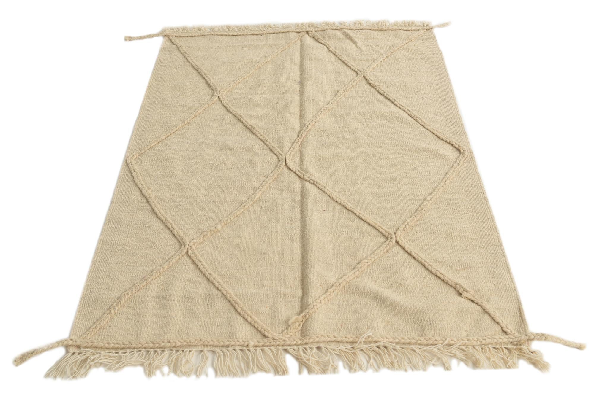 3' 6 x 5' Hand Knotted Moroccan Wool Rug