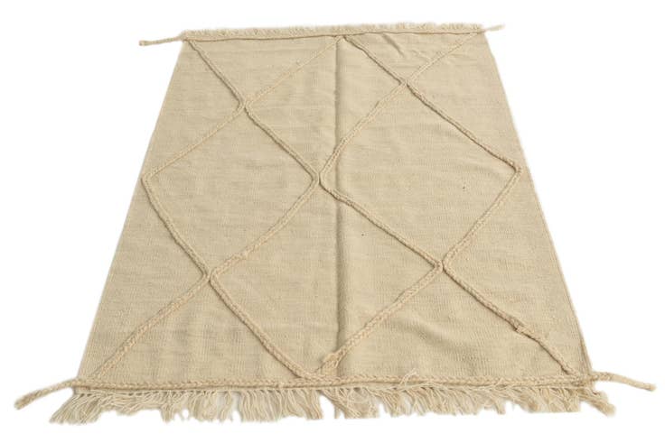 Detail image of 3' 6 x 5' Hand Knotted Moroccan Wool Rug