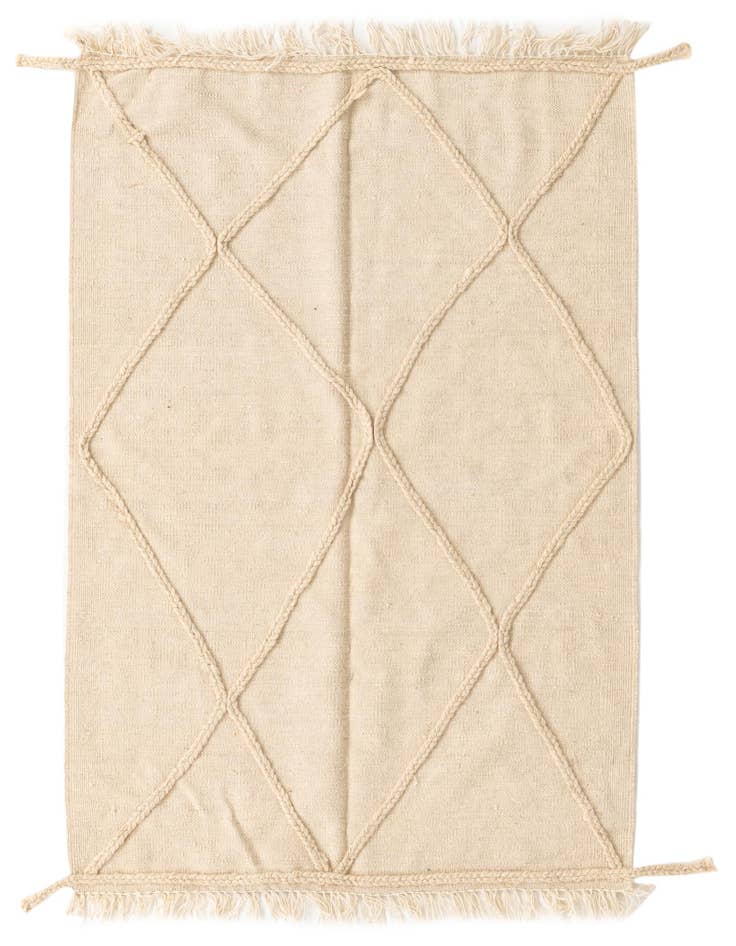 Detail image of 3' 6 x 5' Hand Knotted Moroccan Wool Rug