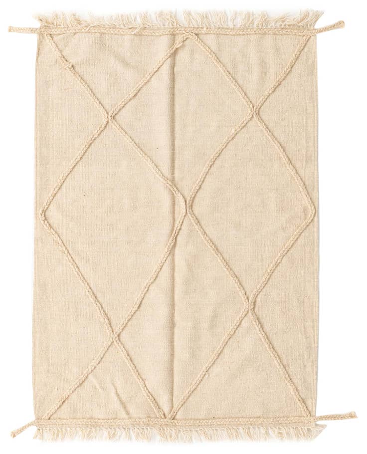 Detail image of 3' 6 x 5' Hand Knotted Moroccan Wool Rug