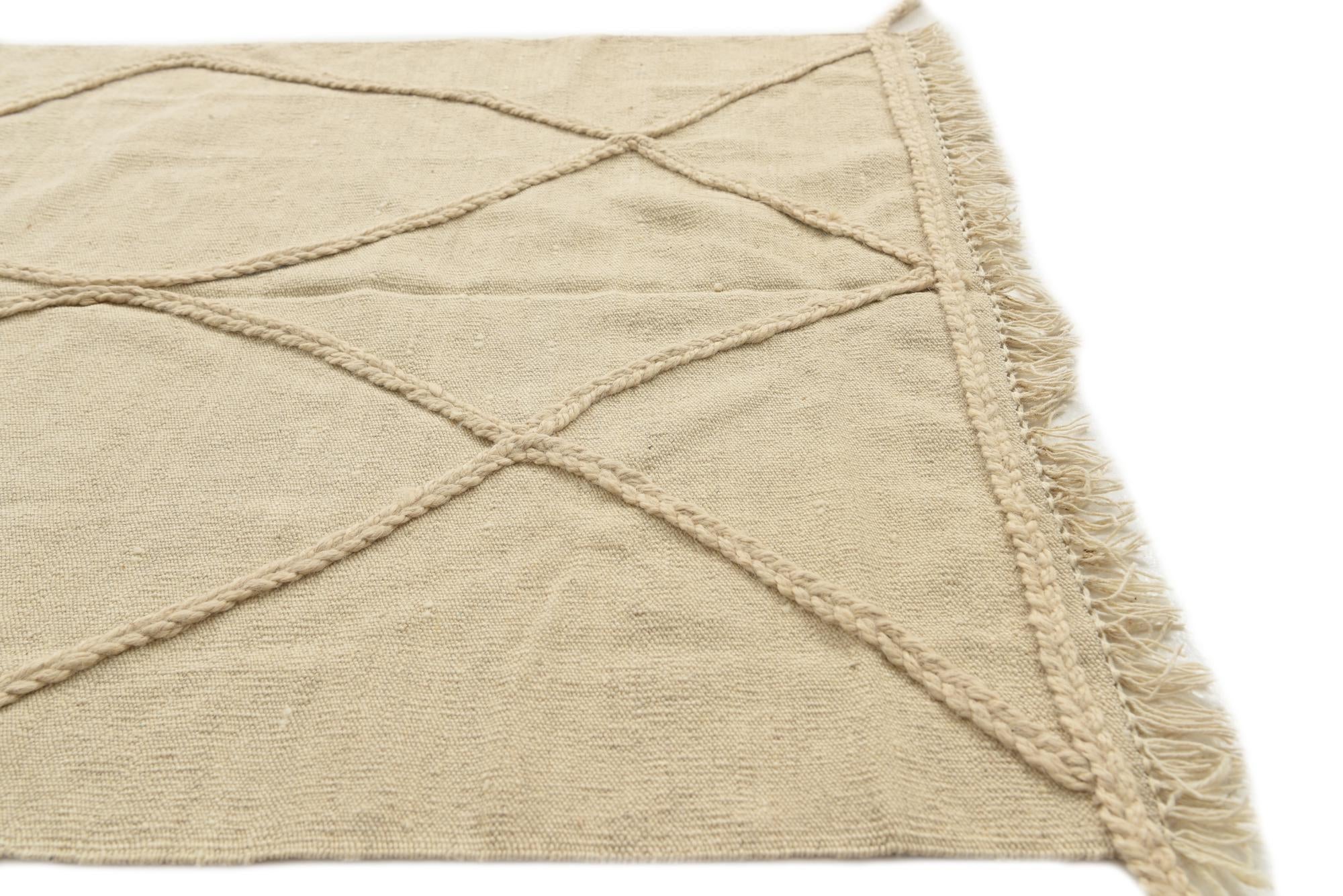 3' 5 x 4' 10 Hand Knotted Moroccan Wool Rug