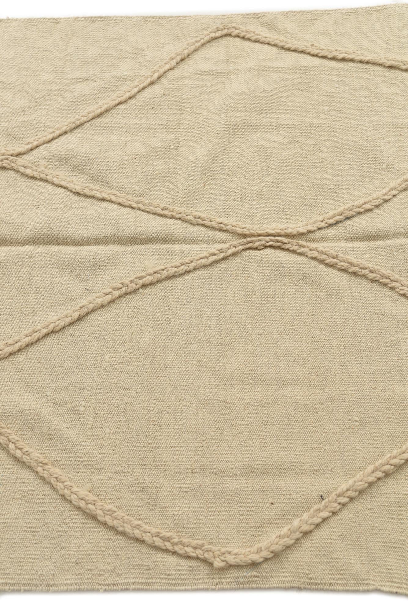 3' 5 x 4' 10 Hand Knotted Moroccan Wool Rug