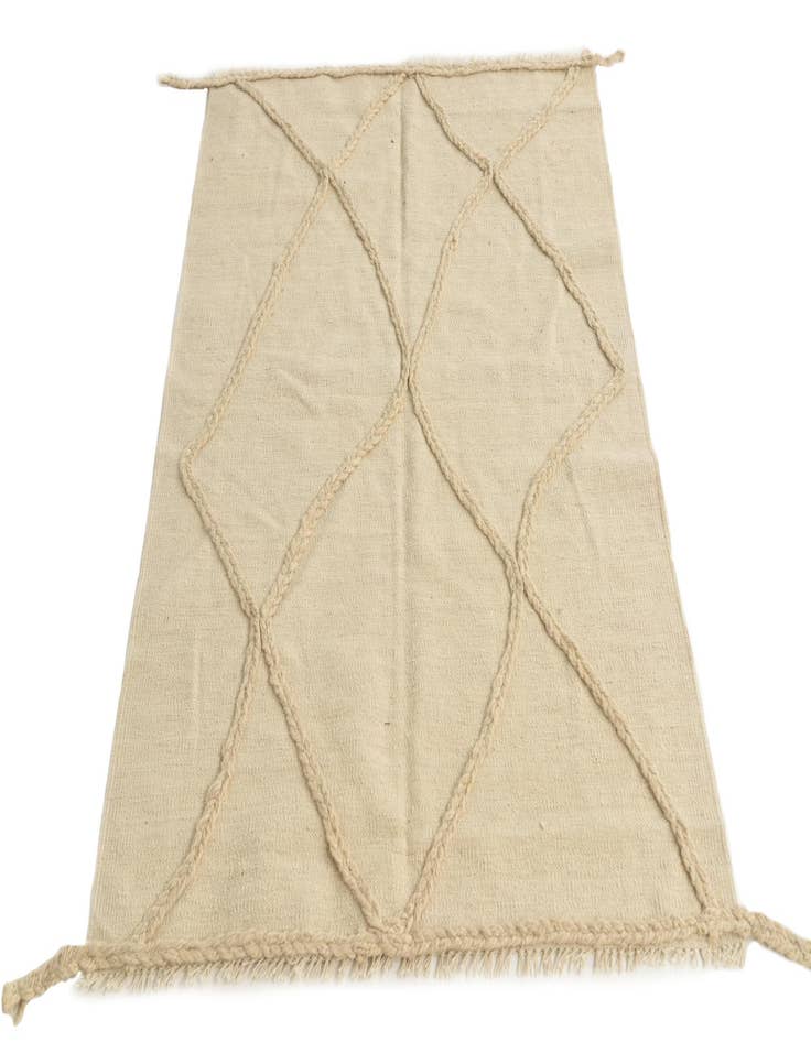 Detail image of 3' 4 x 4' 9  Hand Knotted Moroccan Wool Rug