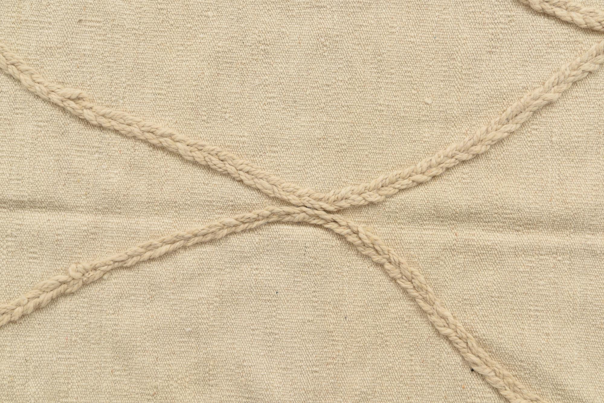 3' 4 x 4' 9 Hand Knotted Moroccan Wool Rug