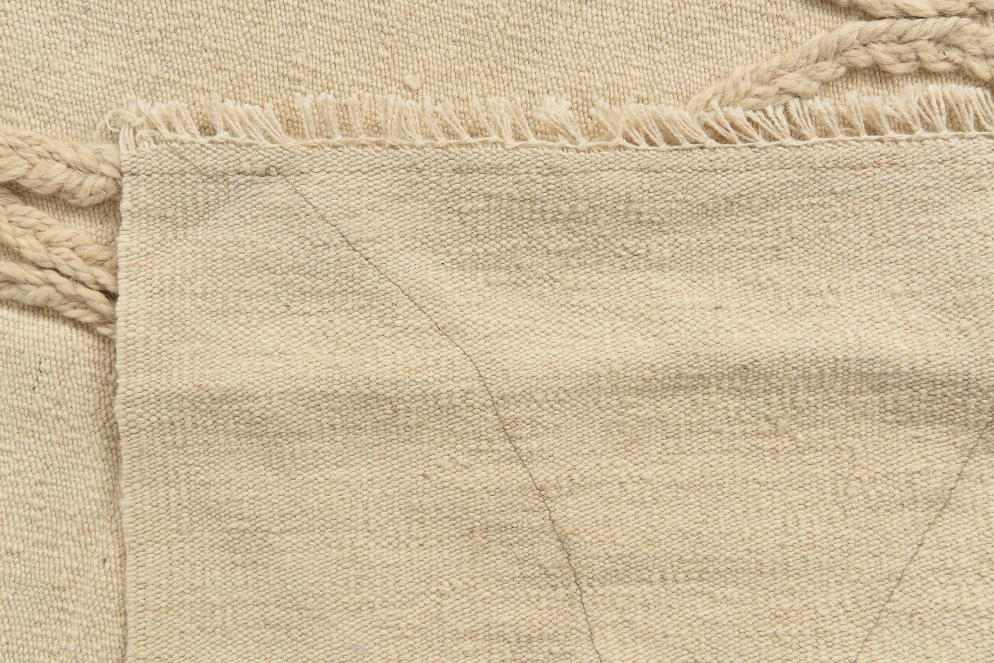 3' 4 x 4' 9 Hand Knotted Moroccan Wool Rug