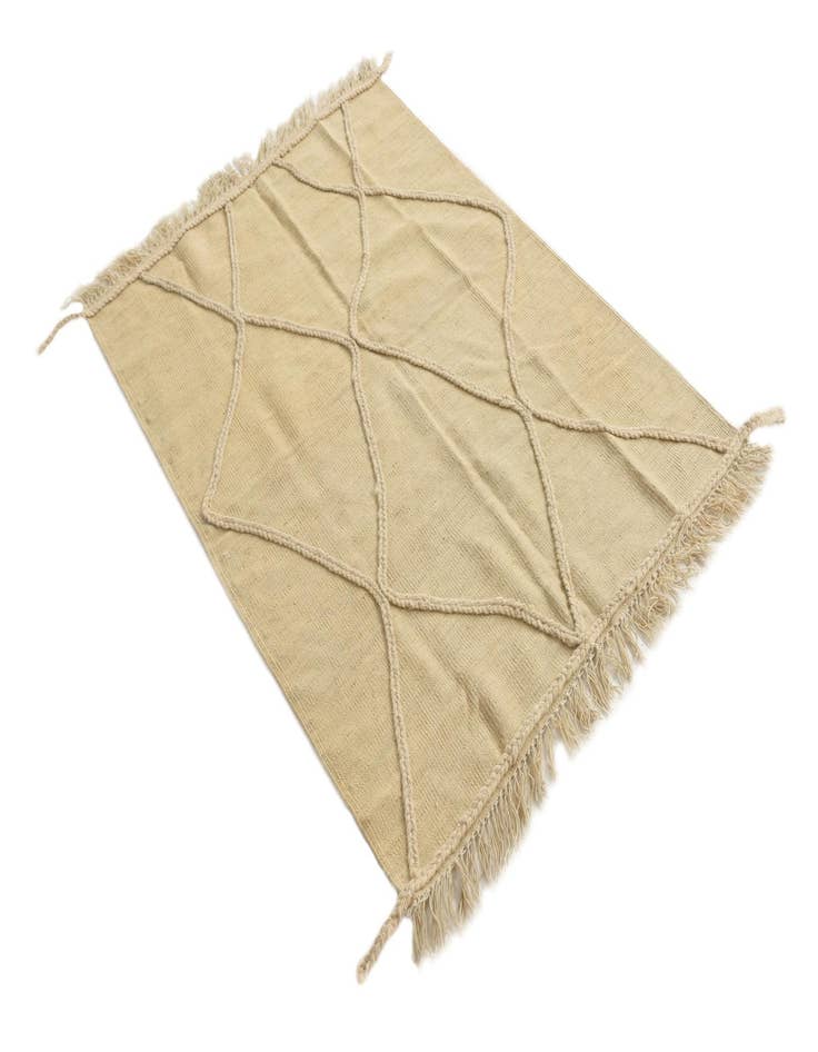 Detail image of 3' 5 x 4' 9  Hand Knotted Moroccan Wool Rug