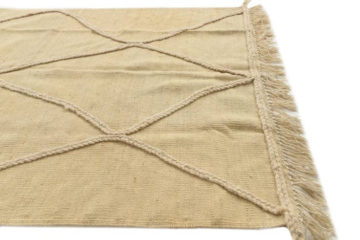 Detail image of 3' 5 x 4' 9 Hand Knotted Moroccan Wool Rug