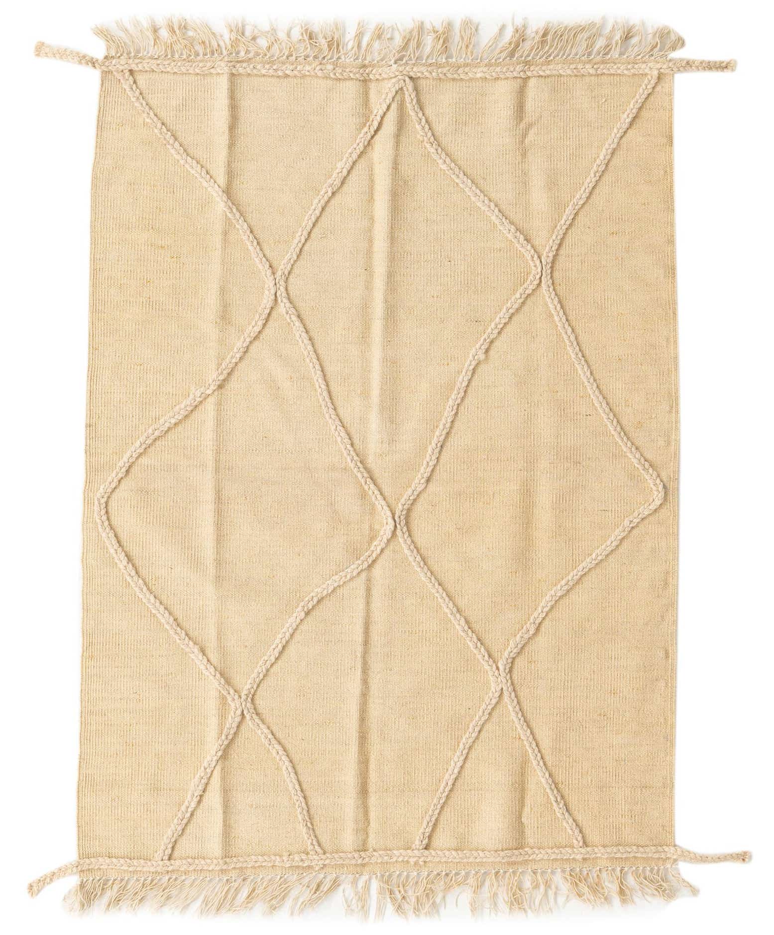 3' 5 x 4' 9 Hand Knotted Moroccan Wool Rug