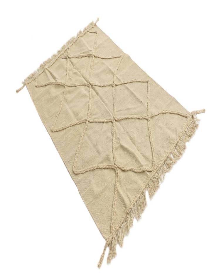 Detail image of 3' 4 x 5'  Hand Knotted Moroccan Wool Rug