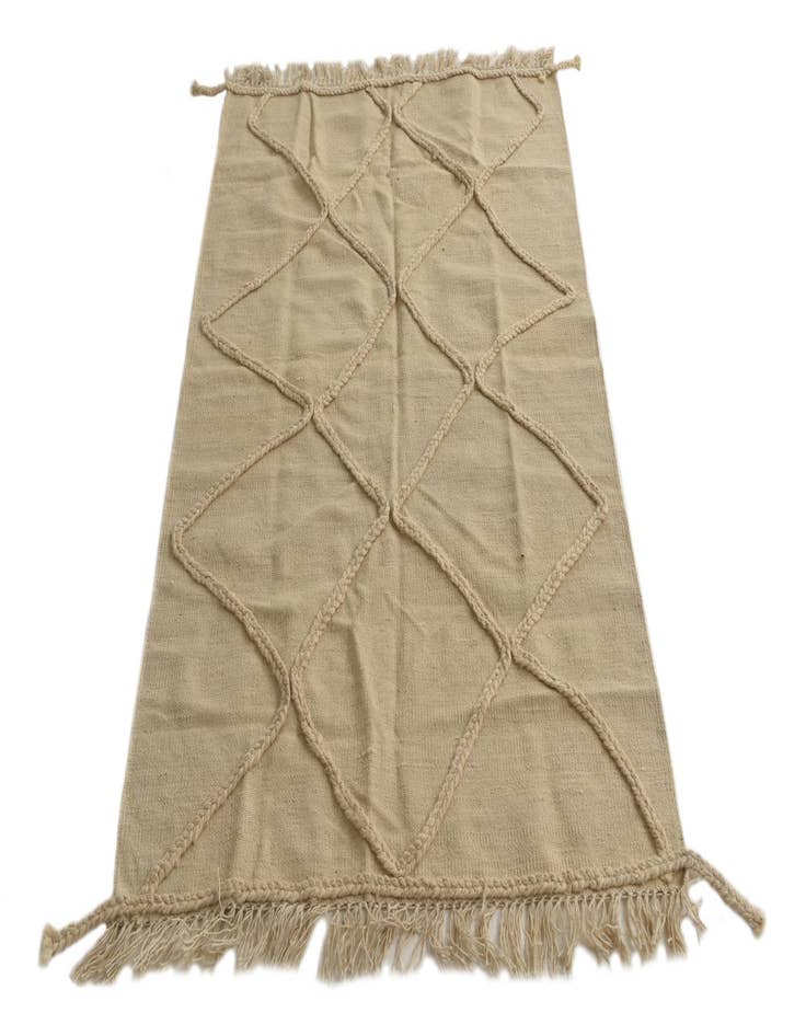 Detail image of 3' 4 x 5'  Hand Knotted Moroccan Wool Rug