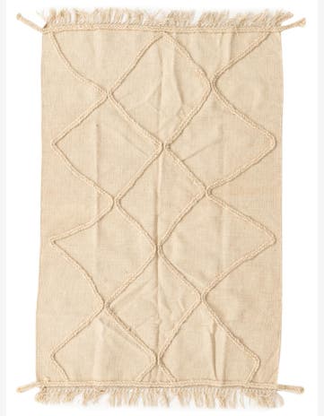 3' 4 x 5' Hand Knotted Moroccan Wool Rug