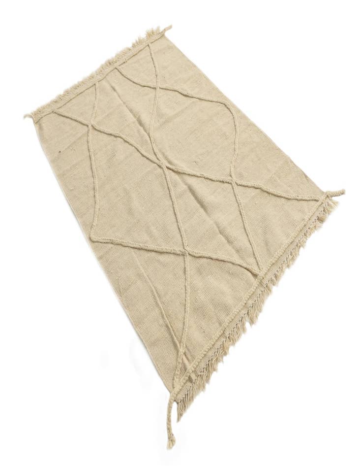 Detail image of 3' 5 x 5'  Hand Knotted Moroccan Wool Rug