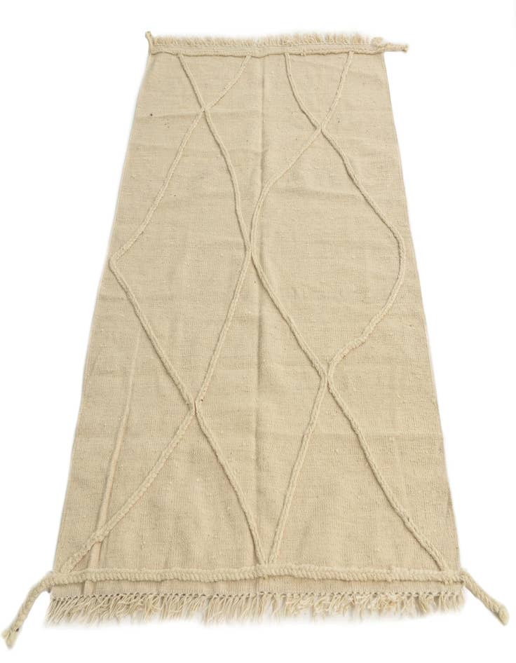 Detail image of 3' 5 x 5'  Hand Knotted Moroccan Wool Rug