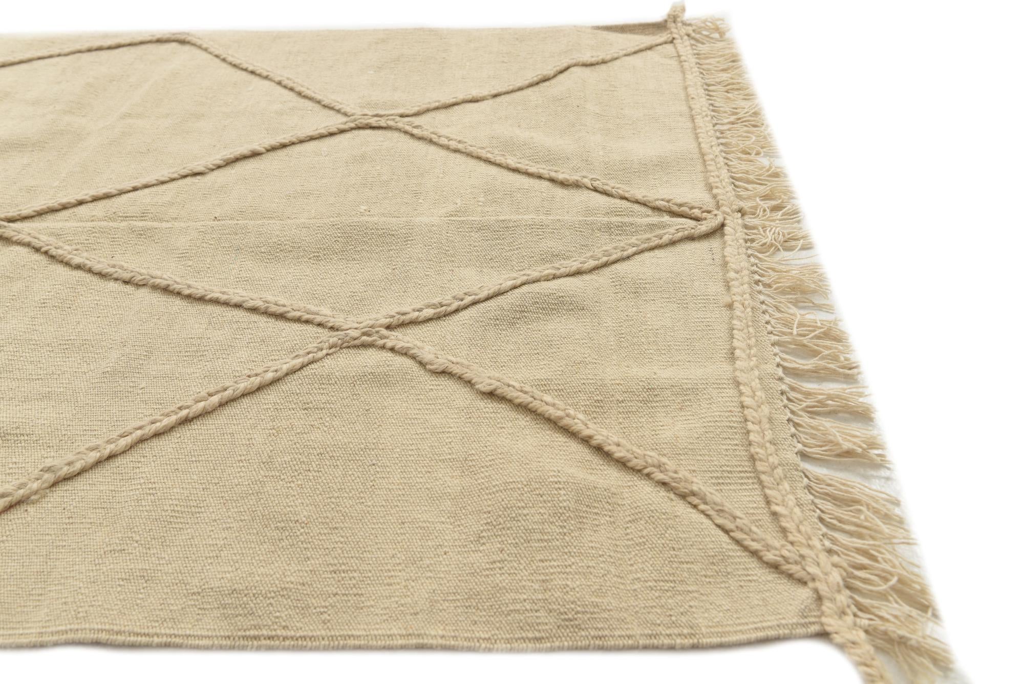 3' 4 x 5' Hand Knotted Moroccan Wool Rug