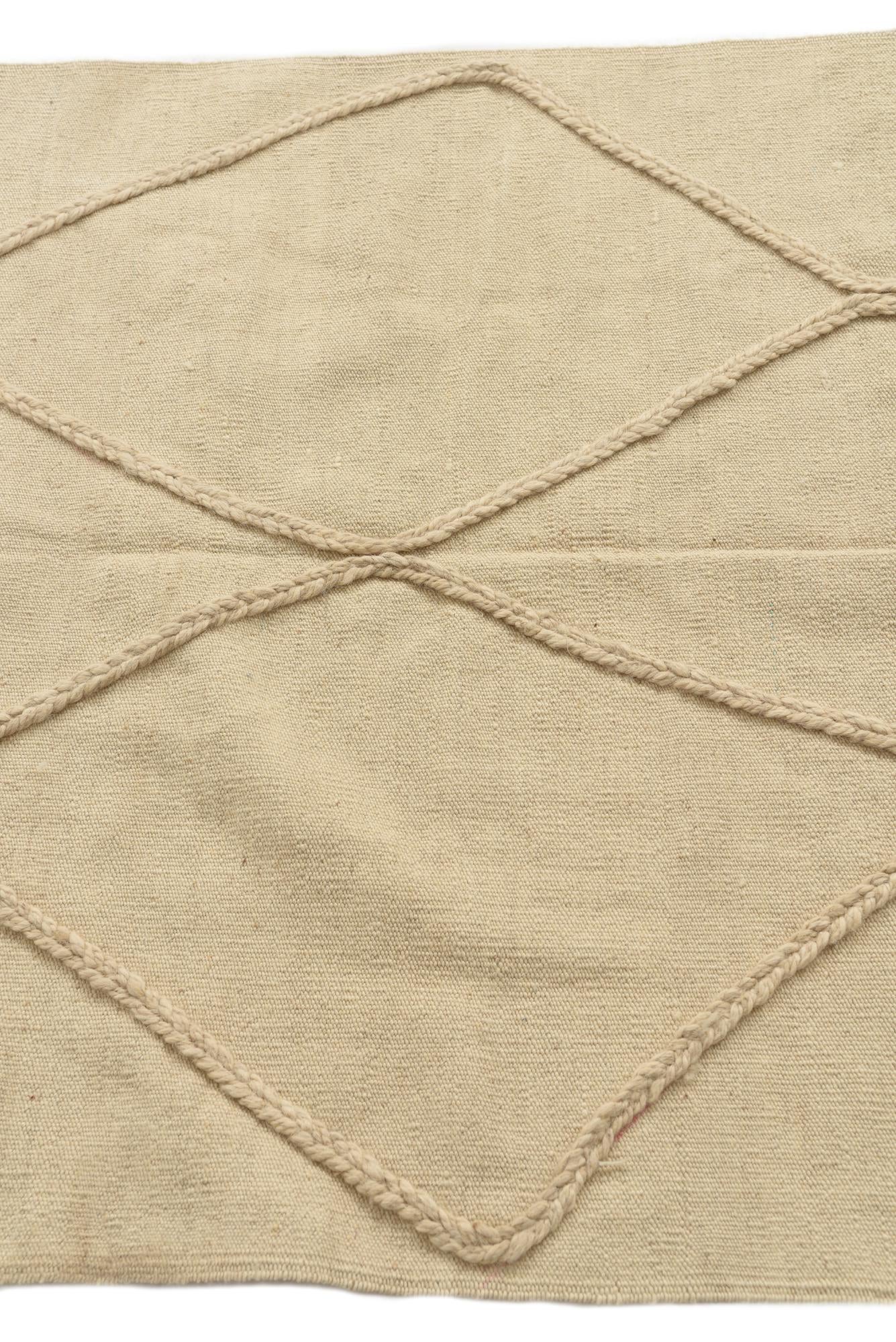 3' 4 x 5' Hand Knotted Moroccan Wool Rug