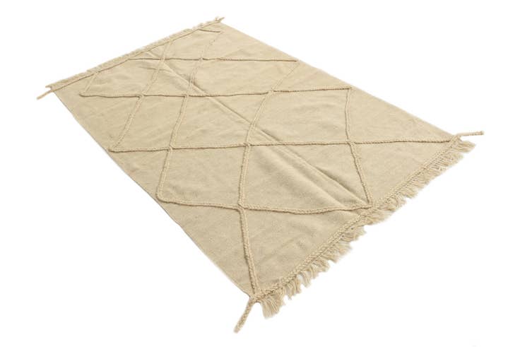 Detailansicht von 125cm x 190cm Handgeknüpft Marokkanisch Wolle Teppich