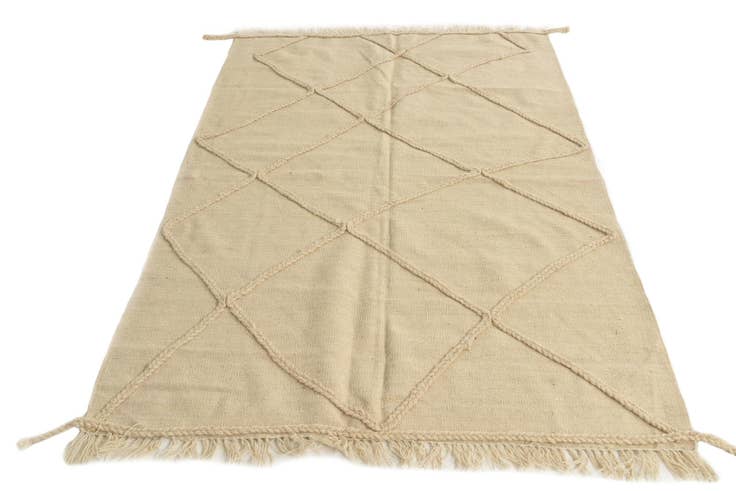 Detailansicht von 125cm x 190cm Handgeknüpft Marokkanisch Wolle Teppich