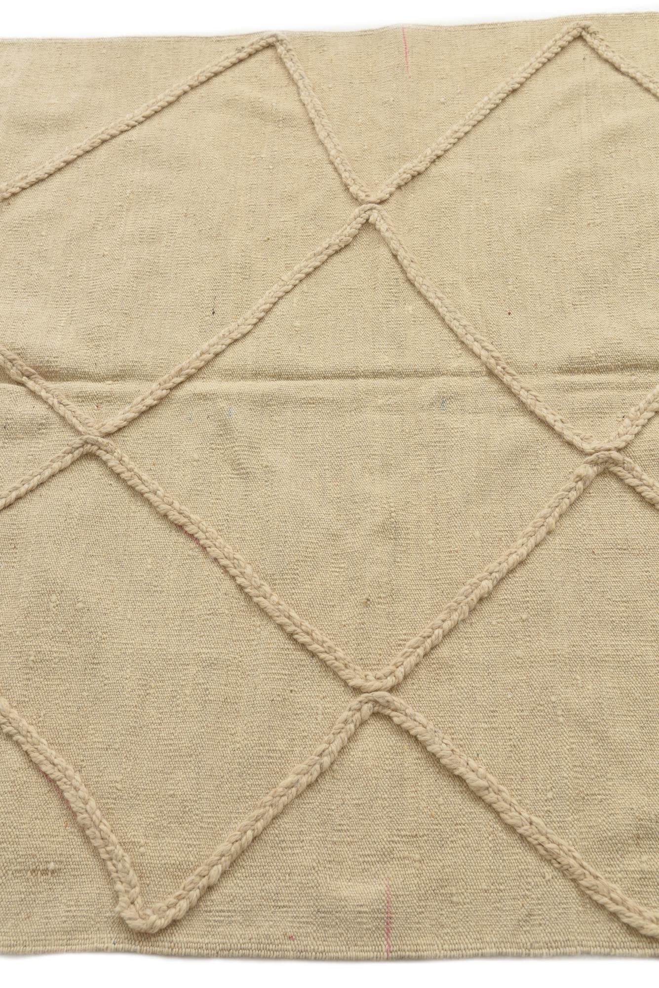 4' 2 x 6' 2 Hand Knotted Moroccan Wool Rug
