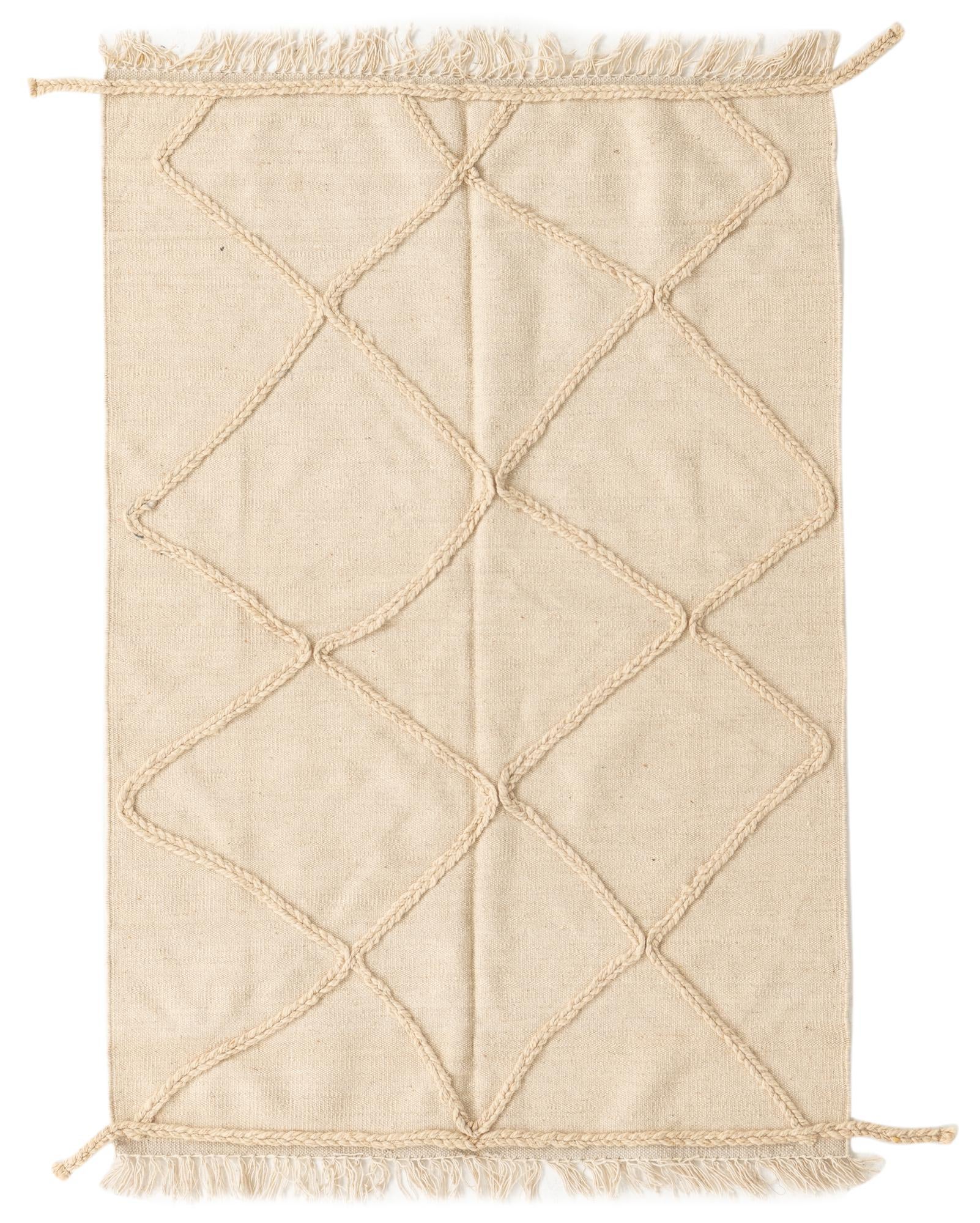 3' 6 x 5' 1 Hand Knotted Moroccan Wool Rug