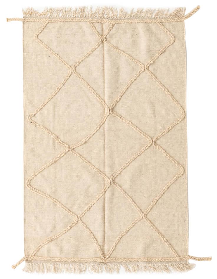 Detail image of 3' 6 x 5' 1 Hand Knotted Moroccan Wool Rug