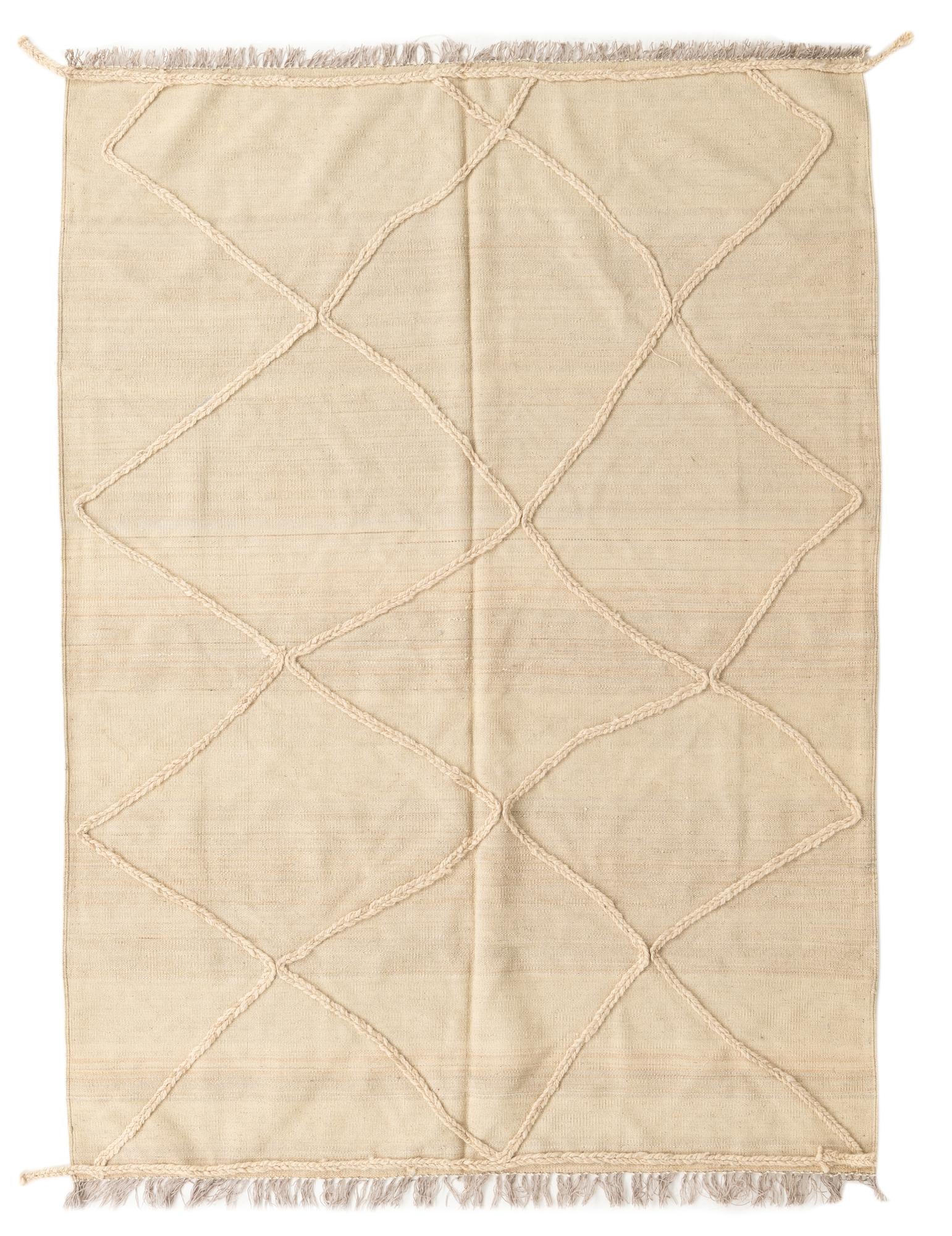 5' 7 x 7' 9 Hand Knotted Moroccan Wool Rug