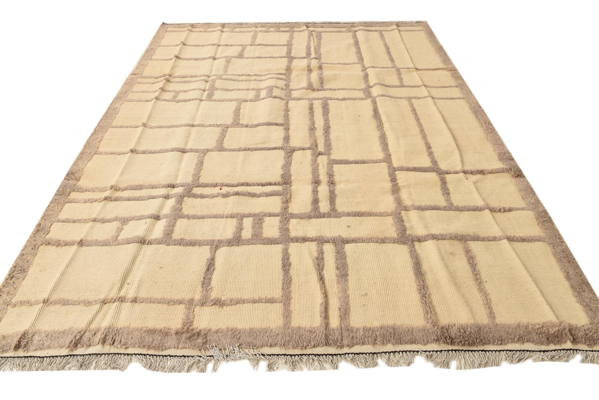 7' 9 x 10' 6 Hand Knotted Moroccan Wool Rug