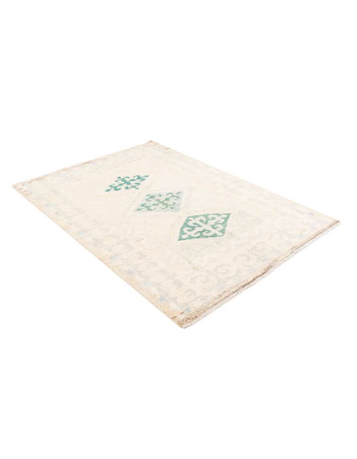 4' 3 x 6' 1 Hand Knotted Moroccan Wool Rug