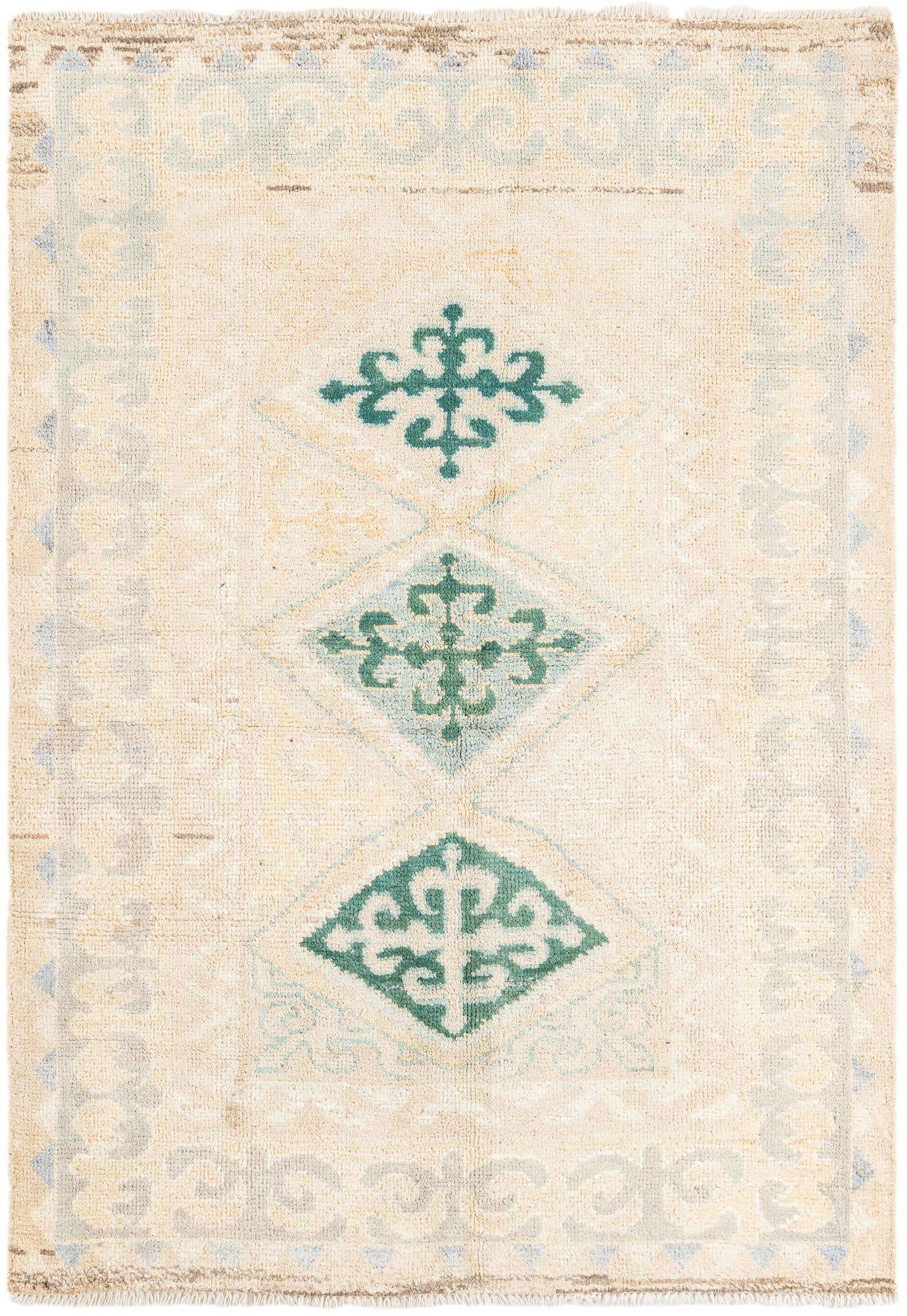 4' 3 x 6' 1 Hand Knotted Moroccan Wool Rug