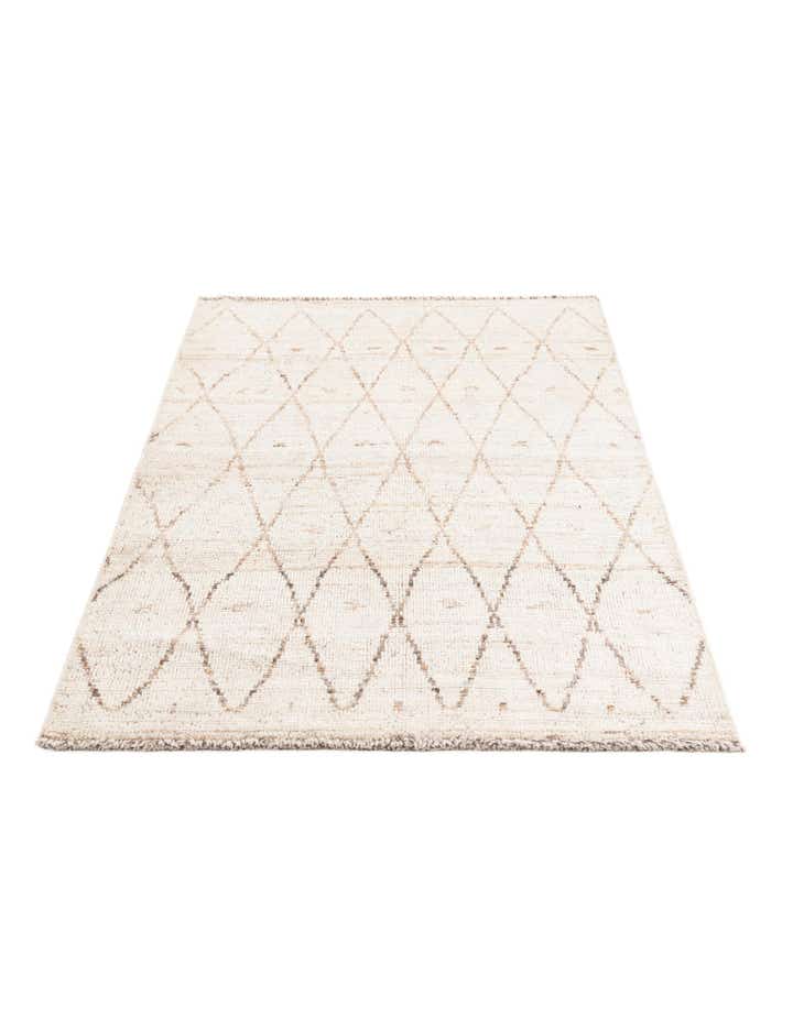 4' 2 x 5' 10 Hand Knotted Moroccan Wool Rug