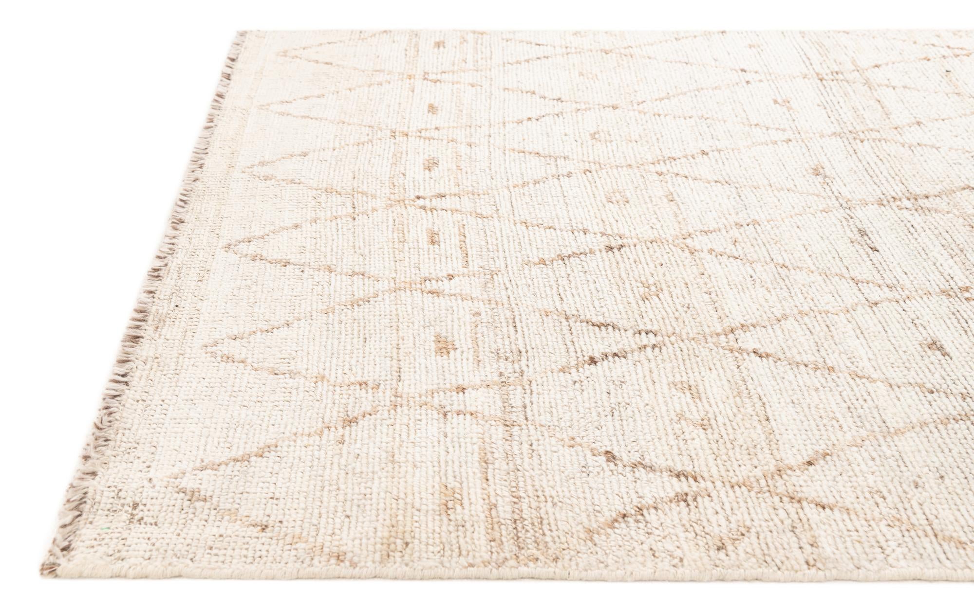 4' 2 x 5' 10 Hand Knotted Moroccan Wool Rug