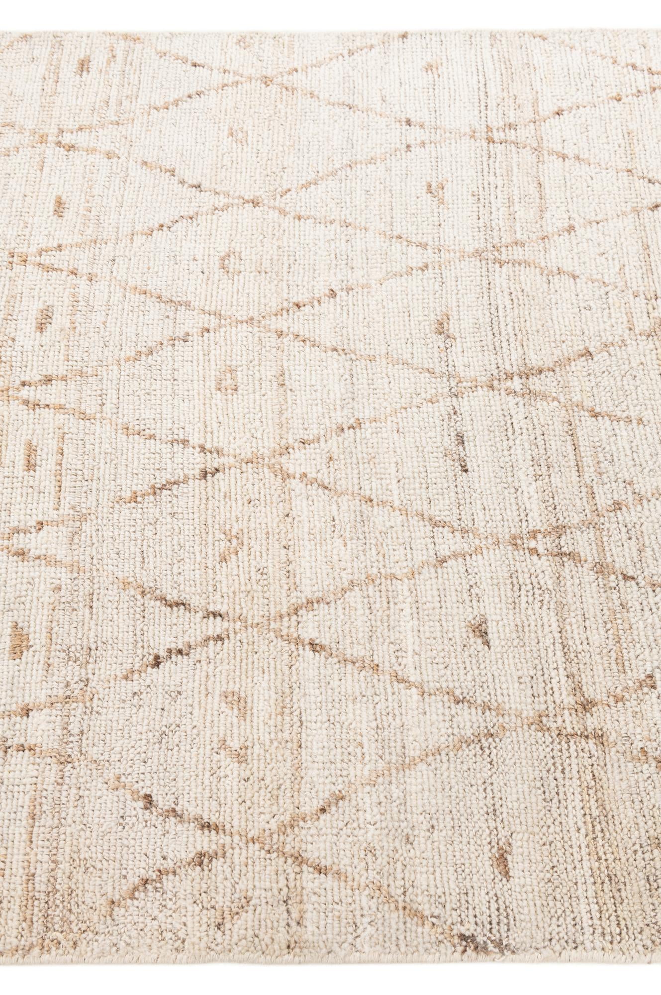 4' 2 x 5' 10 Hand Knotted Moroccan Wool Rug
