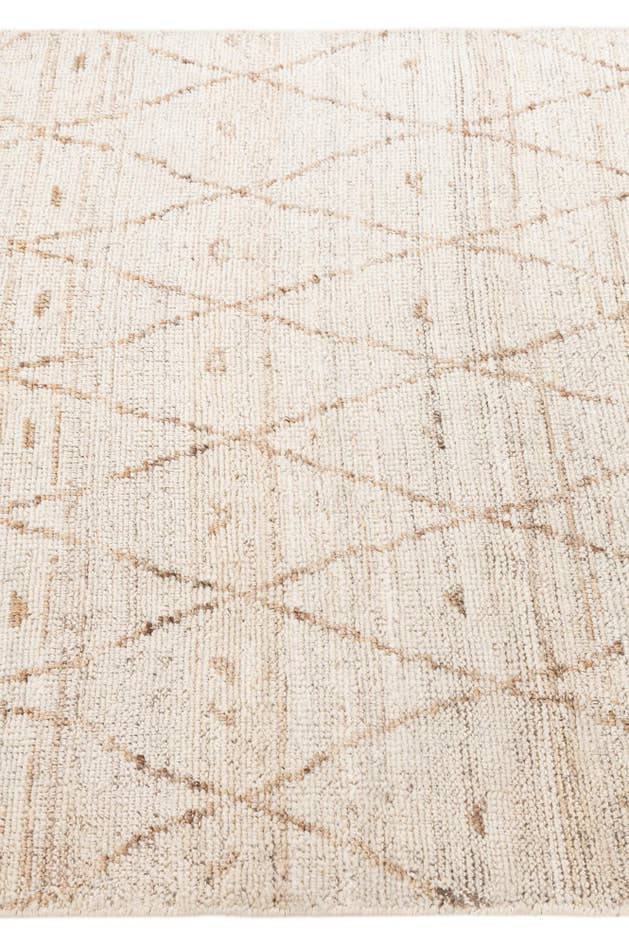 Detail image of 4' 2 x 5' 10 Hand Knotted Moroccan Wool Rug