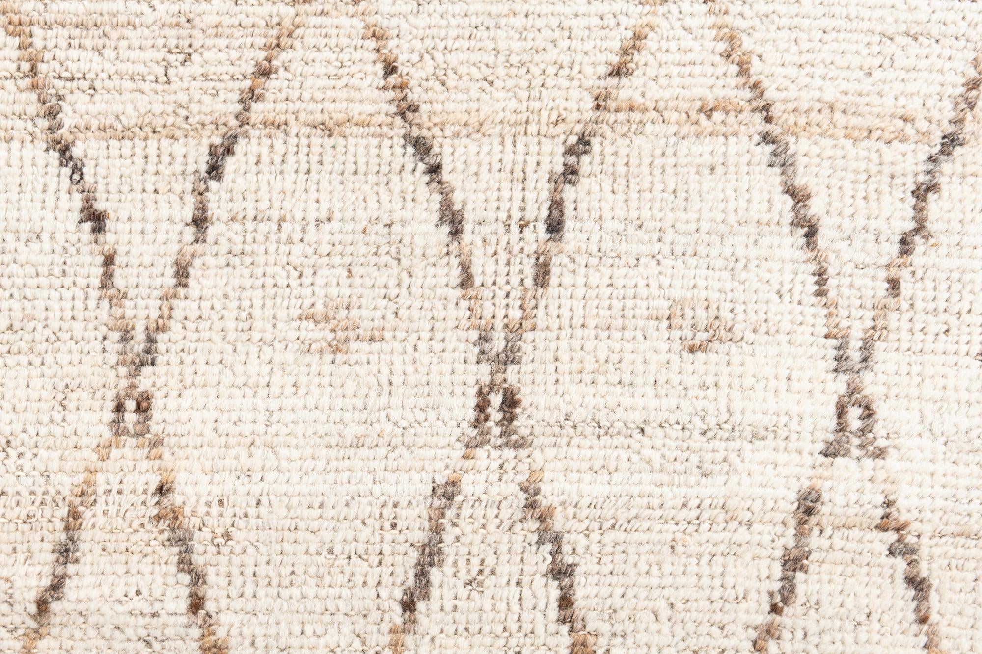 4' 2 x 5' 10 Hand Knotted Moroccan Wool Rug