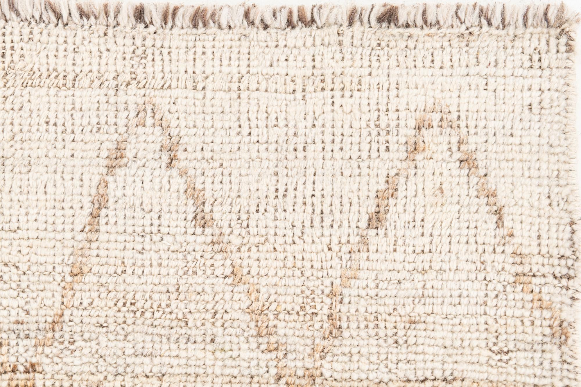4' 2 x 5' 10 Hand Knotted Moroccan Wool Rug