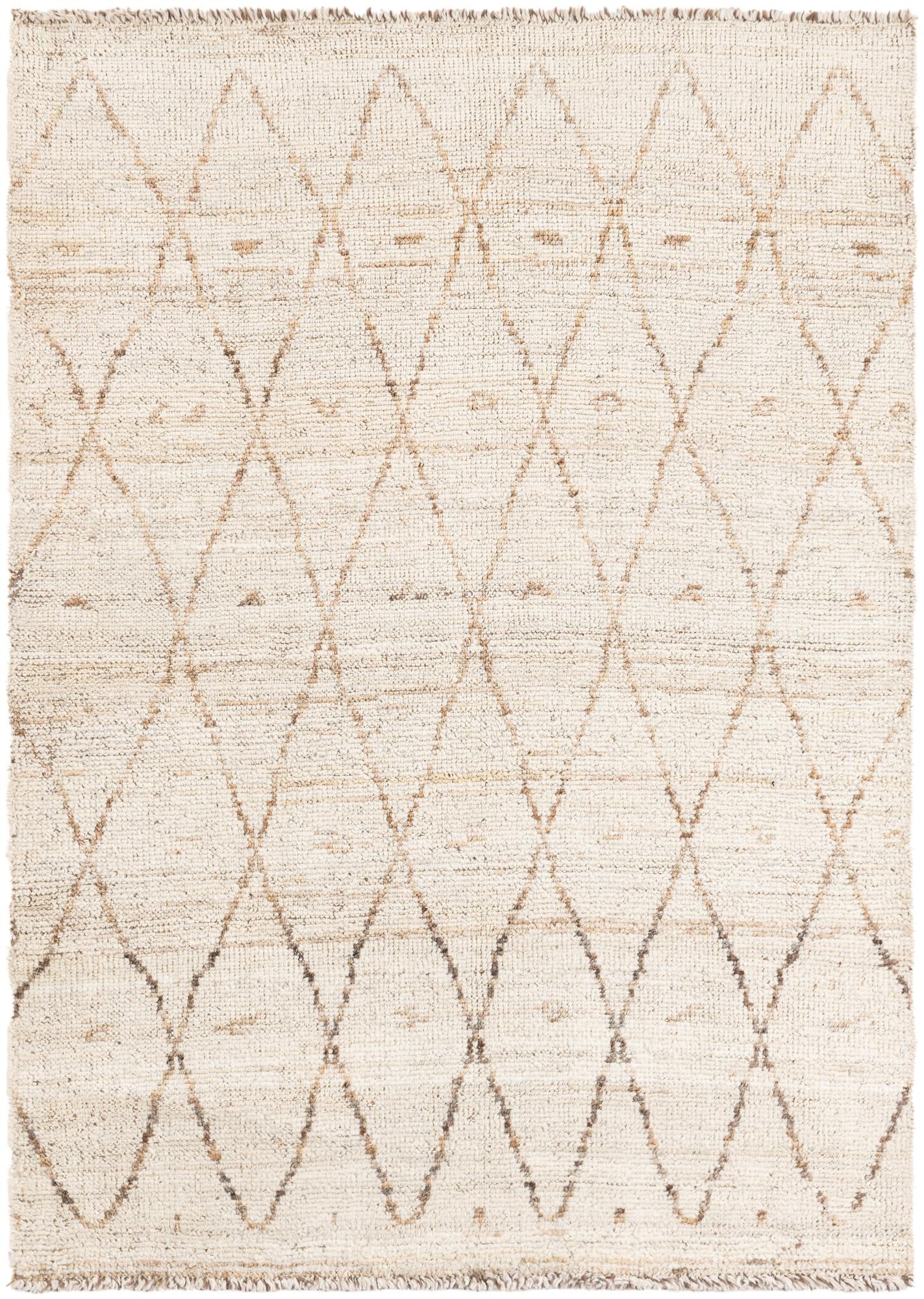 4' 2 x 5' 10 Hand Knotted Moroccan Wool Rug