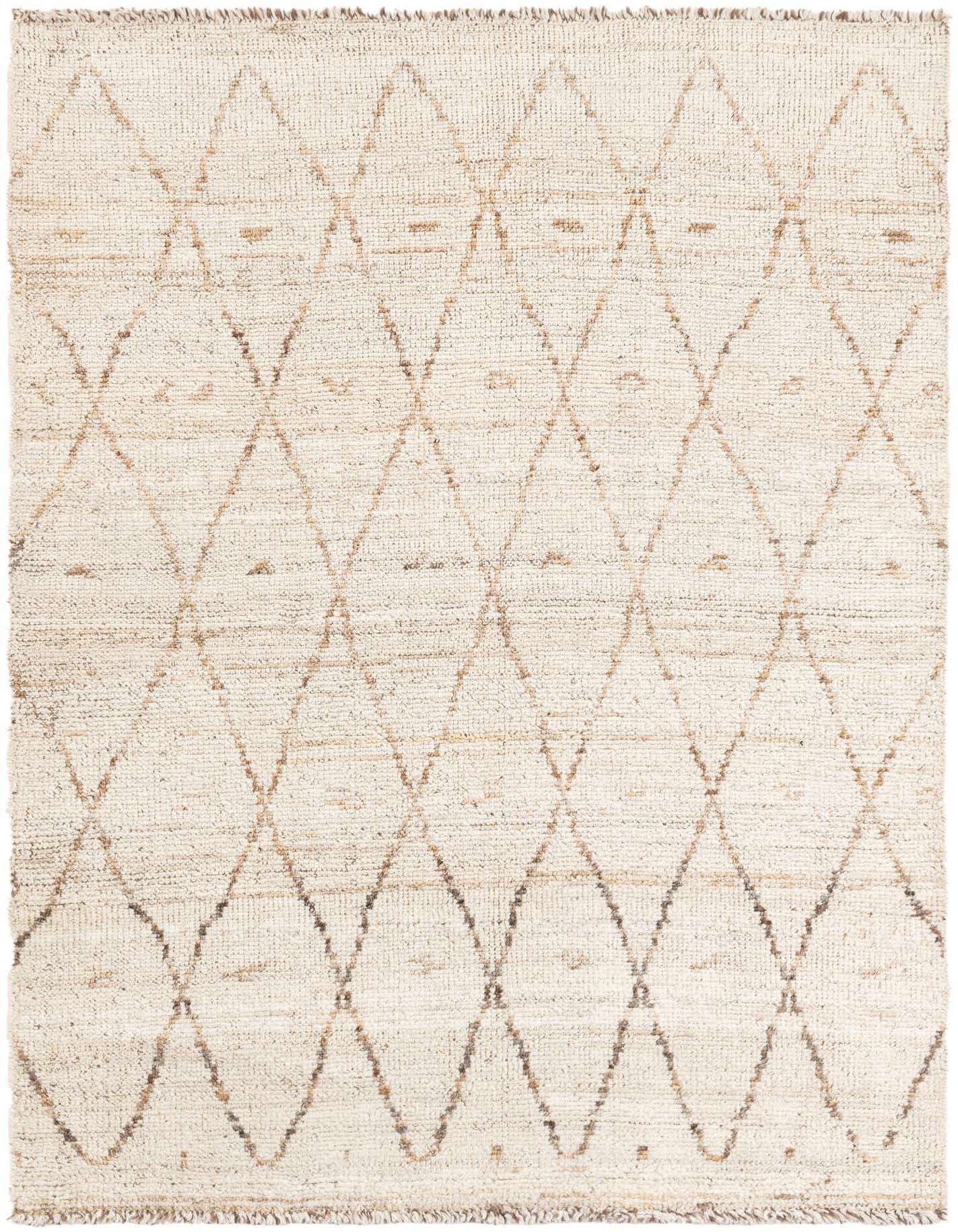 4' 2 x 5' 10 Hand Knotted Moroccan Wool Rug