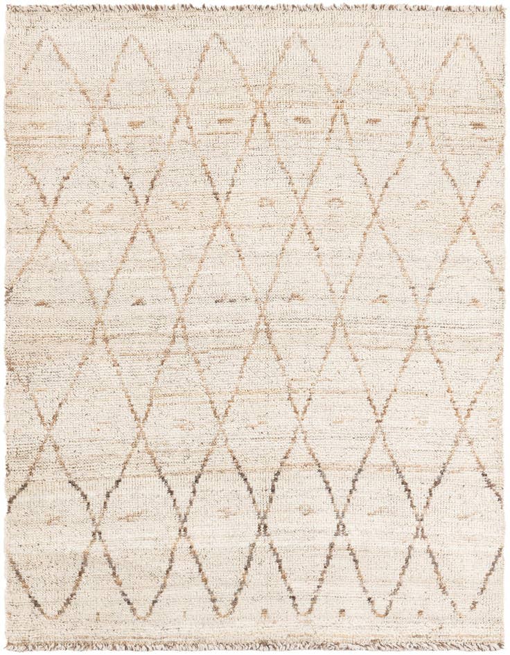 Detail image of 4' 2 x 5' 10 Hand Knotted Moroccan Wool Rug
