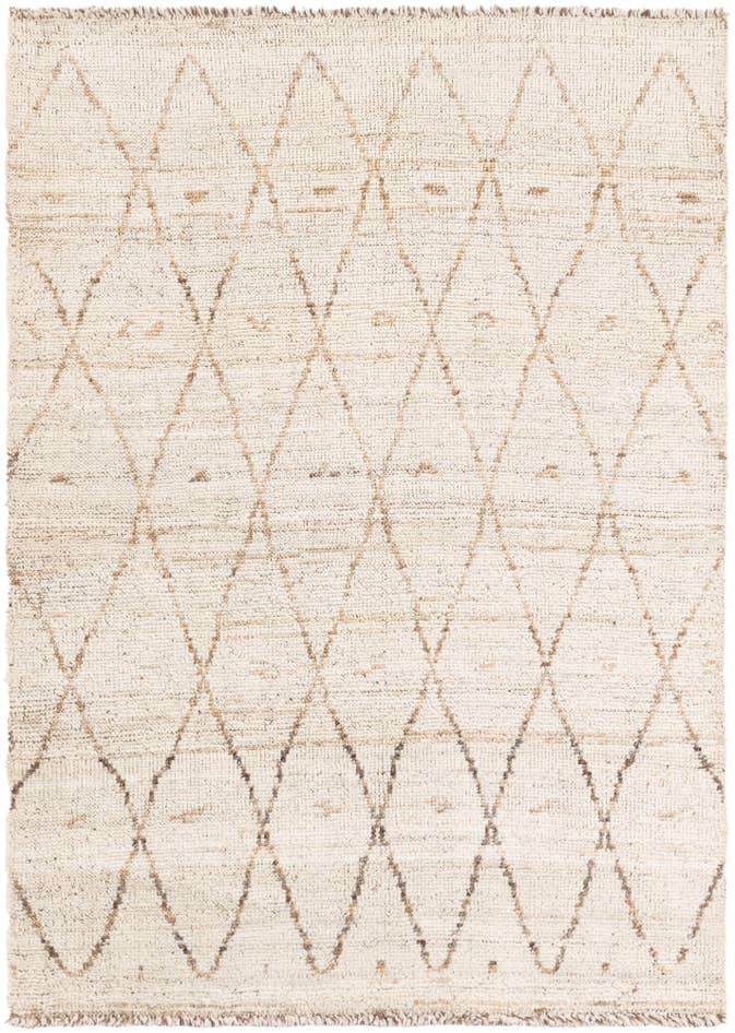 Detail image of 4' 2 x 5' 10 Hand Knotted Moroccan Wool Rug